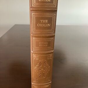 First edition “ The Origin “ by Irving Stone .
Franklin Library.
